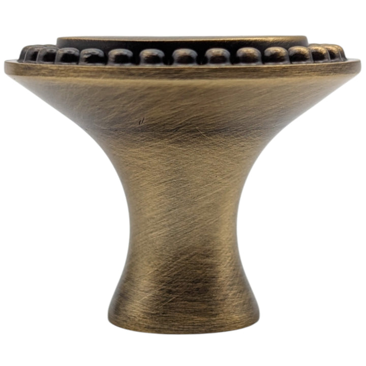 ##Antique Hardware## 1 1/2 inch Beaded Signature Cabinet Knob (Several Finishes Available)