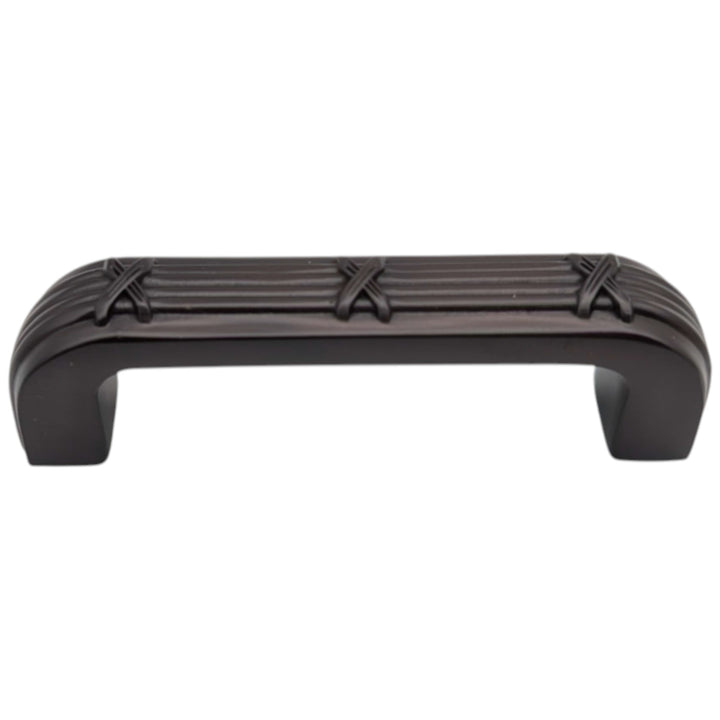 ##Antique Hardware## 3 1/2 inch Overall (3 inch C-C) Ribbon & Reed Trellis Cabinet Pull (Several Finishes Available)