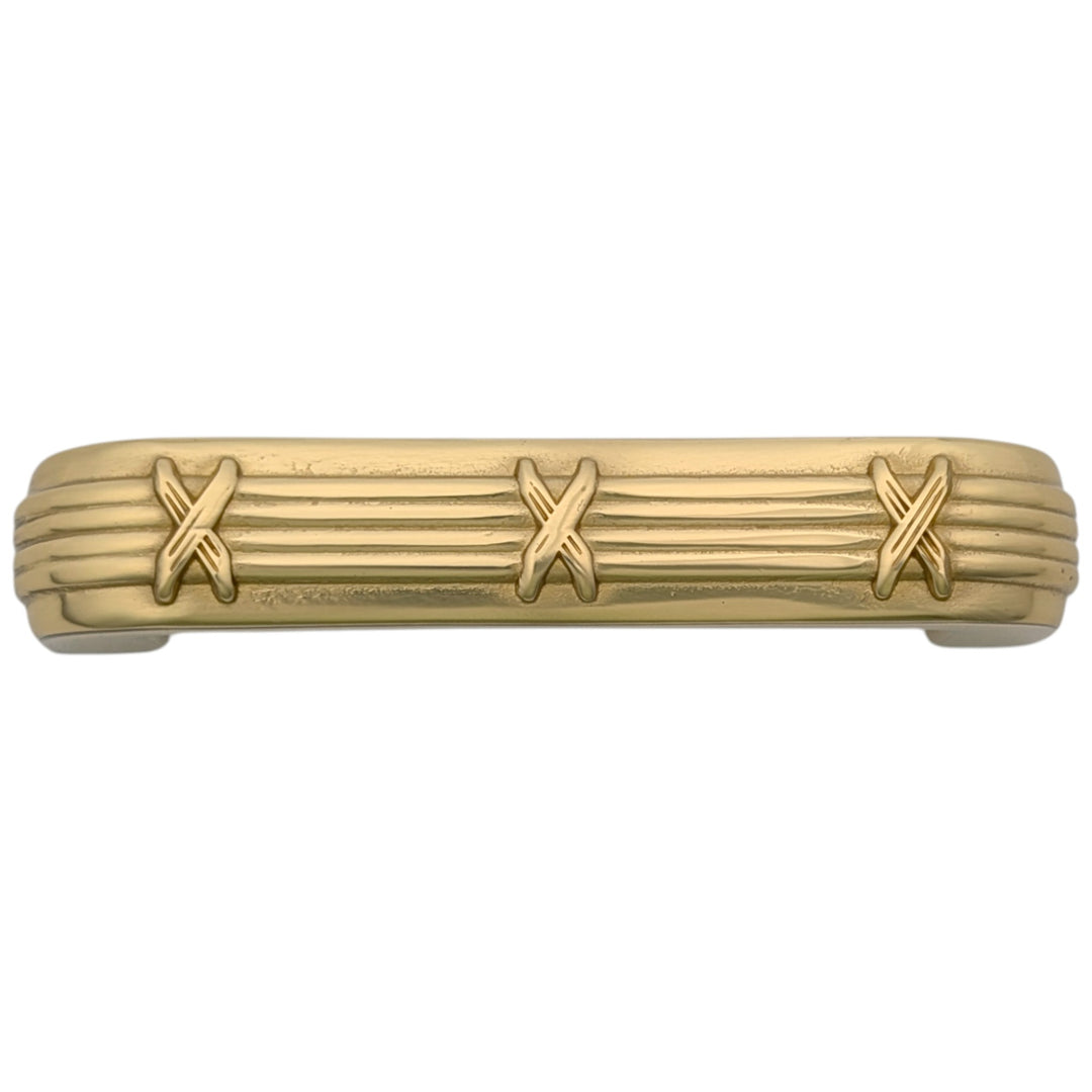 ##Antique Hardware## 3 1/2 inch Overall (3 inch C-C) Ribbon & Reed Trellis Cabinet Pull (Several Finishes Available)