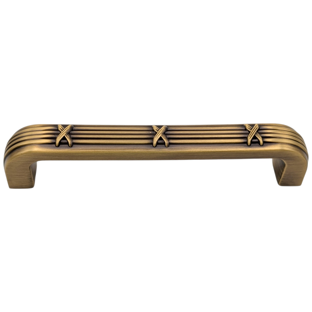 5 inch Overall (4.5 inch C-C) Ribbon & Reed Trellis Cabinet Pull (Several Finishes Available) (Copy) (Copy)