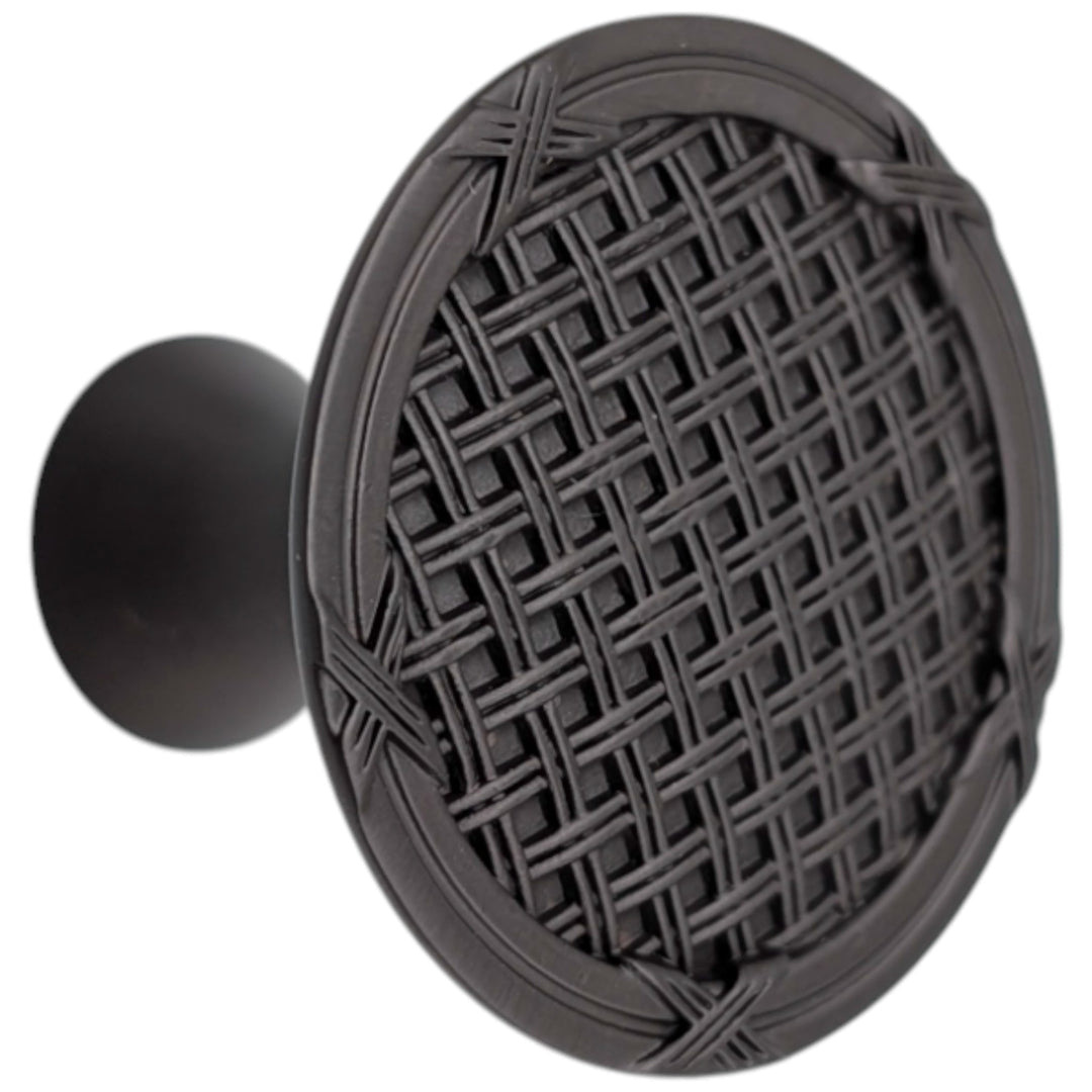 ##Antique Hardware## 1 1/2 inch Ribbon & Reed Trellis Cabinet Knob (Several Finishes Available)