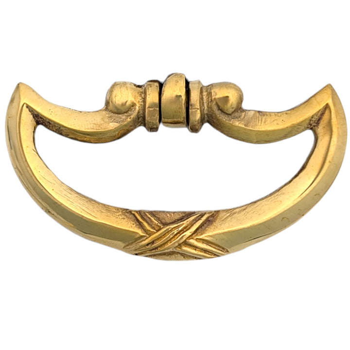 2 1/2 Inch by 1 1/4 Inch Ribbon & Reed Bail Pull (Several Finishes Available)