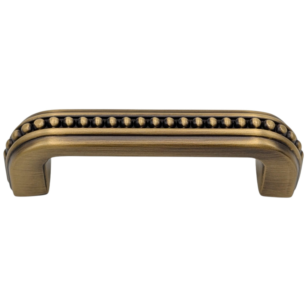 ##Antique Hardware## 3 1/2 inch Overall (3 inch C-C) Beaded Signature Cabinet Pull (Several Finishes Available)