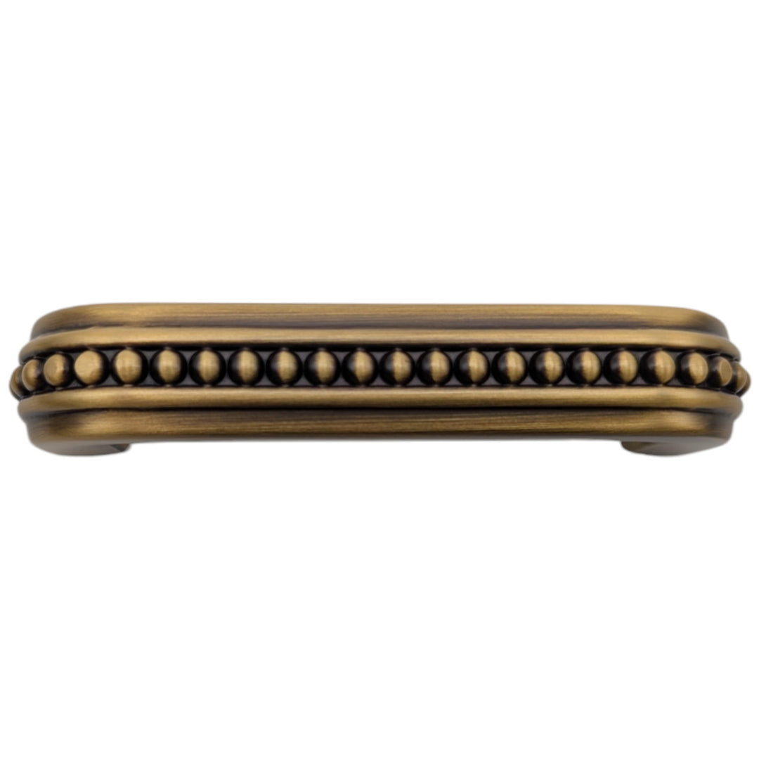 ##Antique Hardware## 3 1/2 inch Overall (3 inch C-C) Beaded Signature Cabinet Pull (Several Finishes Available)