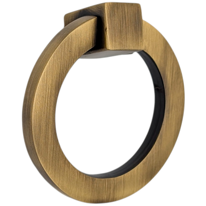 ##Antique Hardware## 2 1/2 Inch Mission Style Solid Brass Drawer Ring Pull (Several Finishes Available)