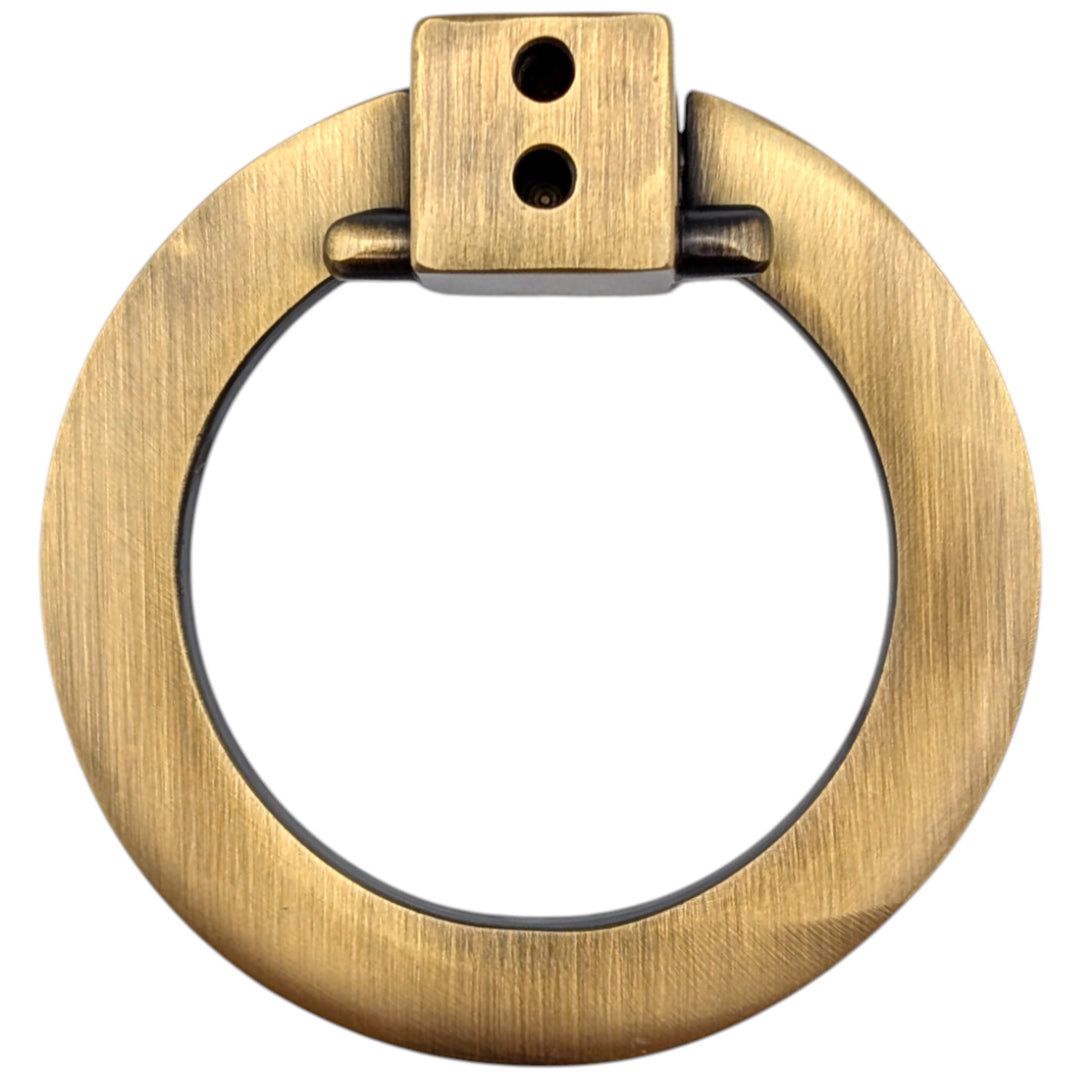 ##Antique Hardware## 2 1/2 Inch Mission Style Solid Brass Drawer Ring Pull (Several Finishes Available)