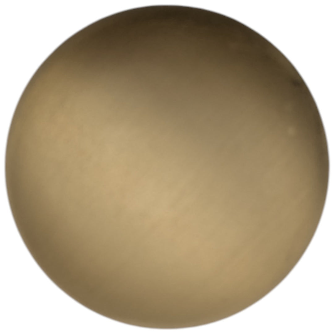 1 1/2 Inch Solid Brass Round Button Knob (Antique Brass)
