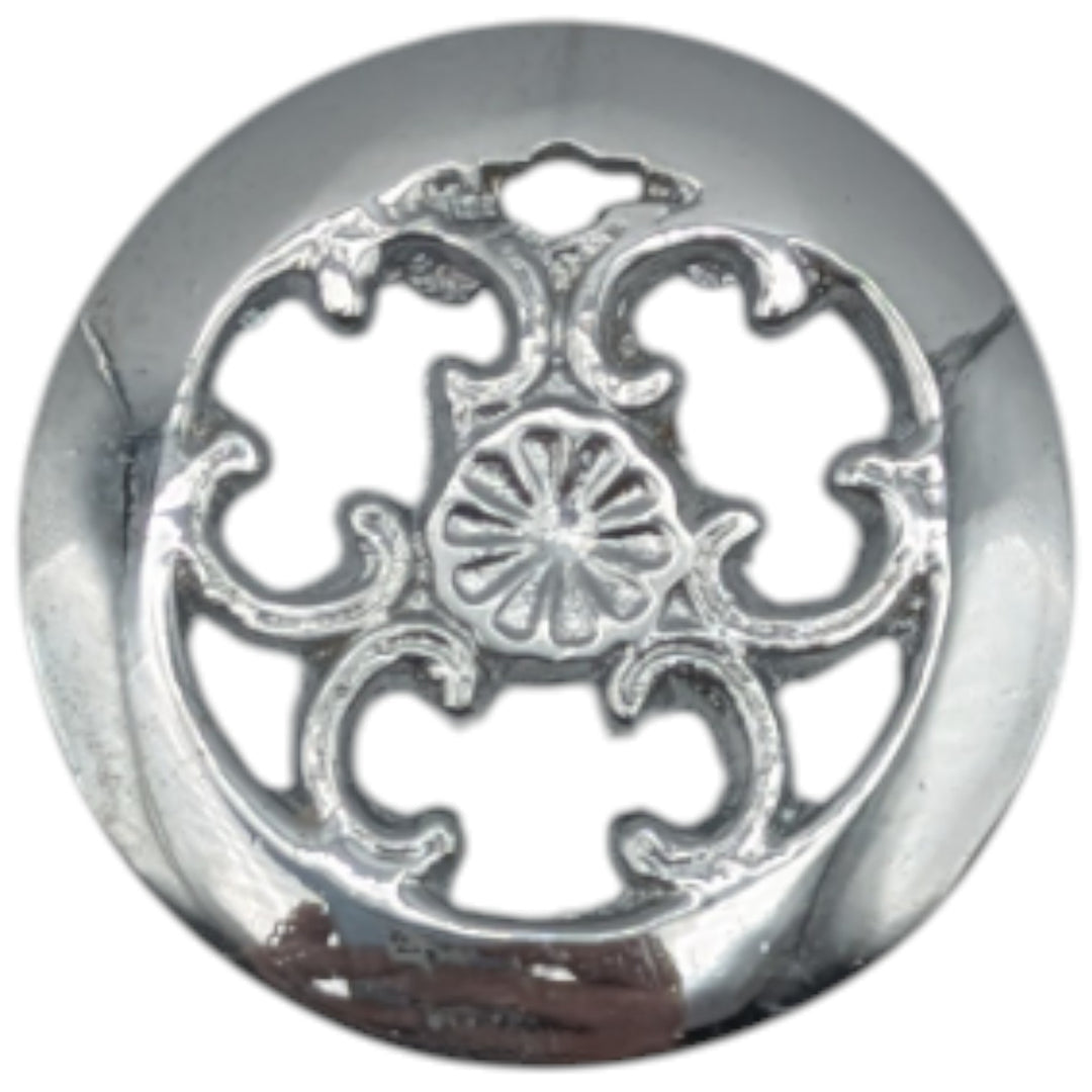 1 1/2 Inch Solid Brass Baroque / Rococo Cabinet & Furniture Knob