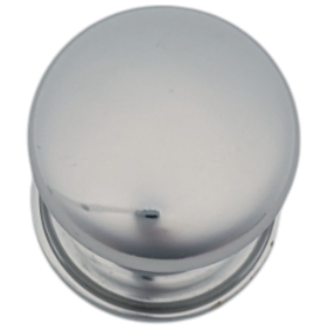1 1/2 Inch Solid Brass Round Button Knob (Polished Chrome)
