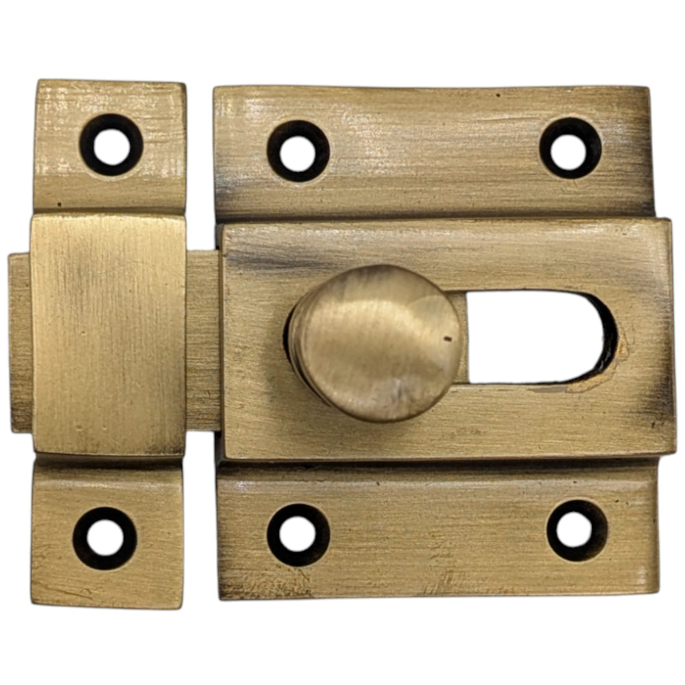 ##Antique Hardware## 2 1/4 Inch Solid Brass Cabinet Latch (Several Finishes Available)