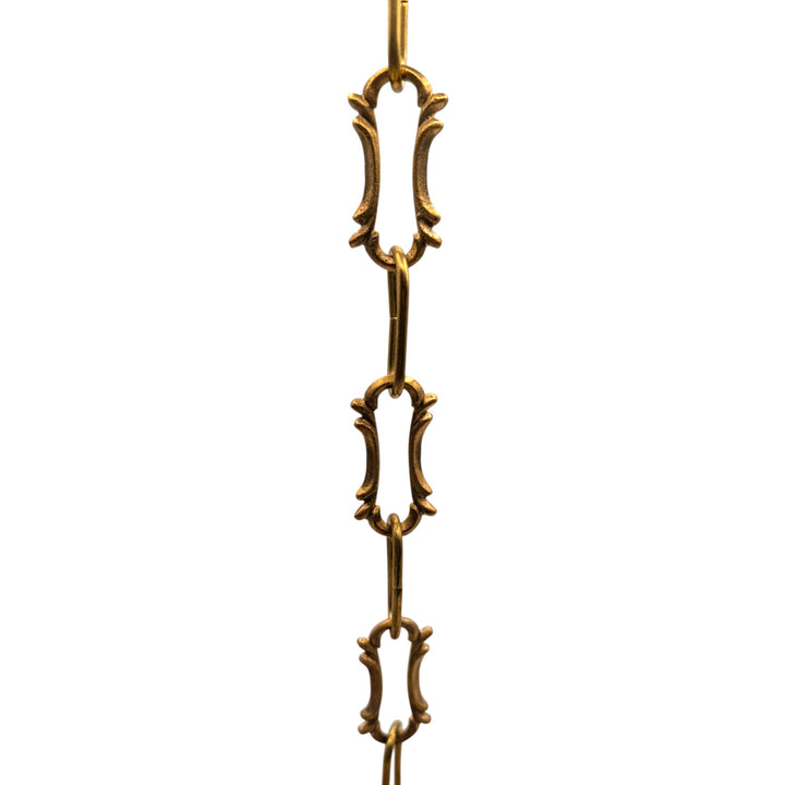 Solid Brass Fancy Link Chain (Several Finishes Available)