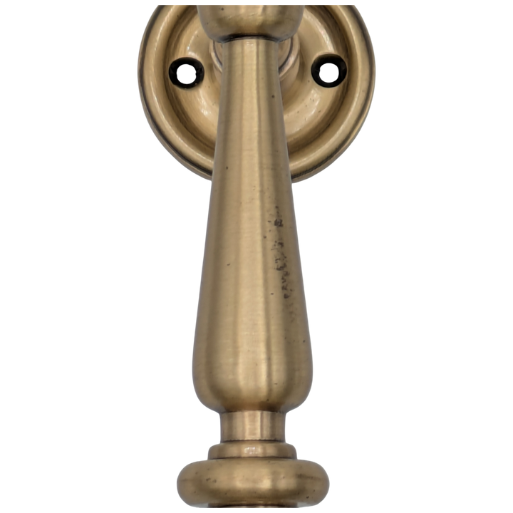 9 1/2 Inch Overall (6 Inch C-C) Solid Brass Plain Style Handle (Antique Brass Finish)