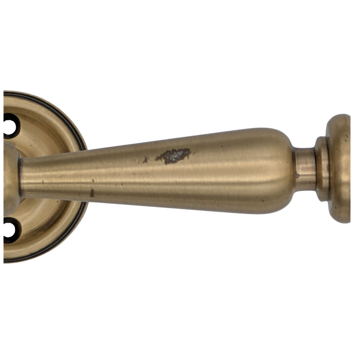 9 1/2 Inch Overall (6 Inch C-C) Solid Brass Plain Style Handle (Antique Brass Finish)