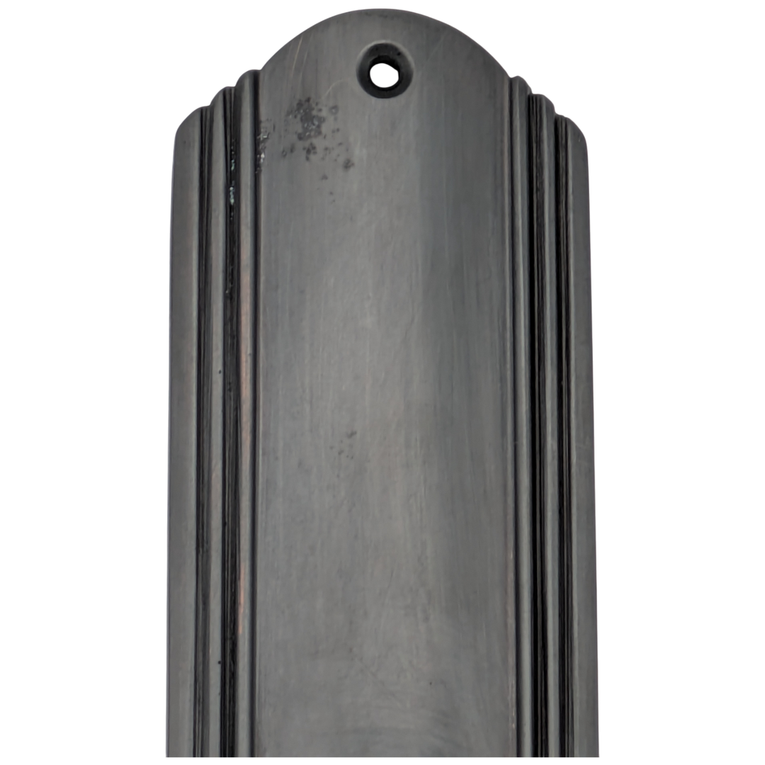 Art Deco Long Solid Brass Door Backplate (Black Bronze Finish)