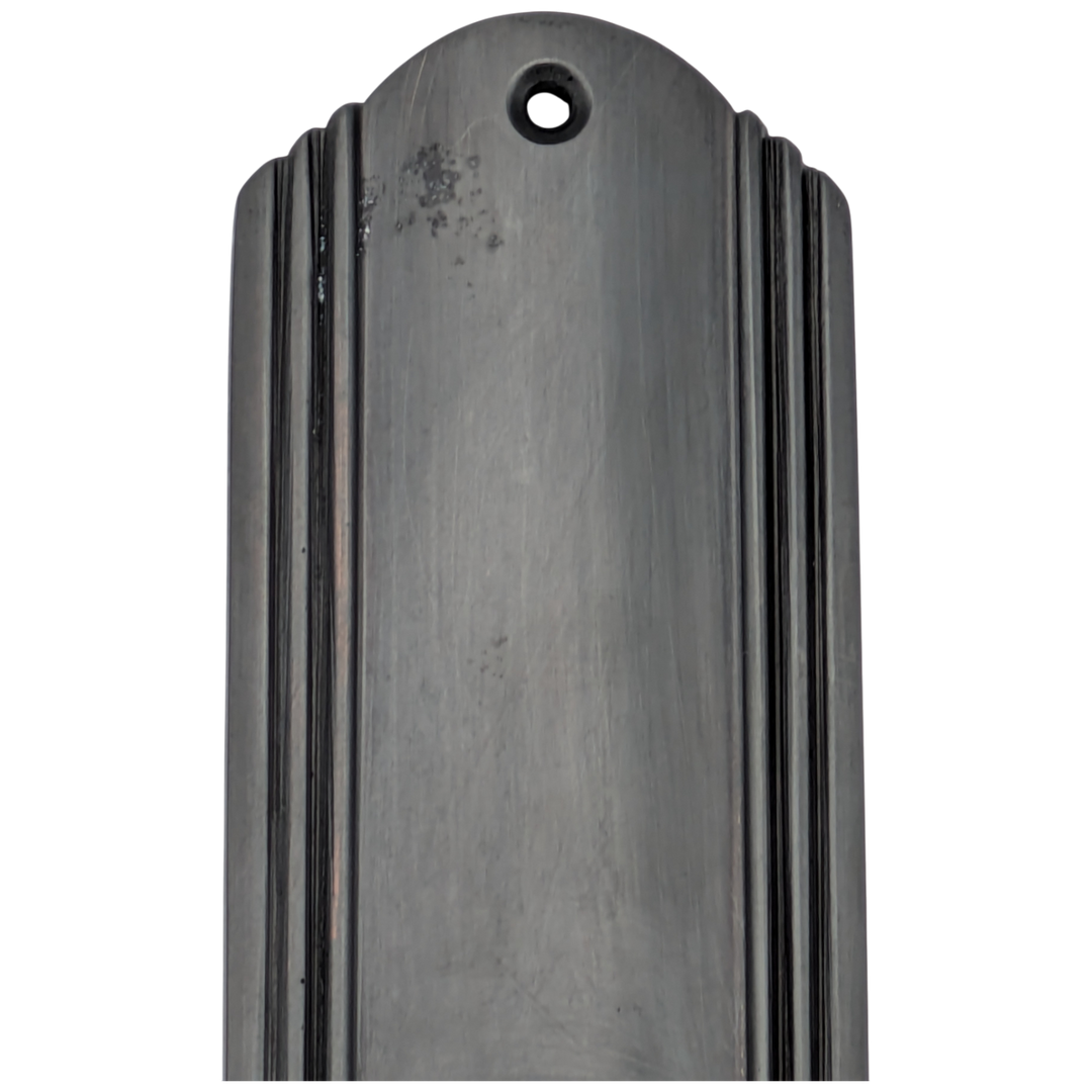 Art Deco Long Solid Brass Door Backplate (Black Bronze Finish)