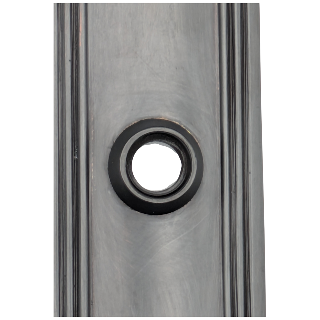 Art Deco Long Solid Brass Door Backplate (Black Bronze Finish)