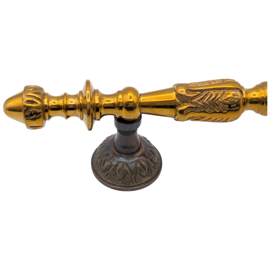 8 Inch (4 1/2 Inch C-C) Solid Brass French Empire Door Pull