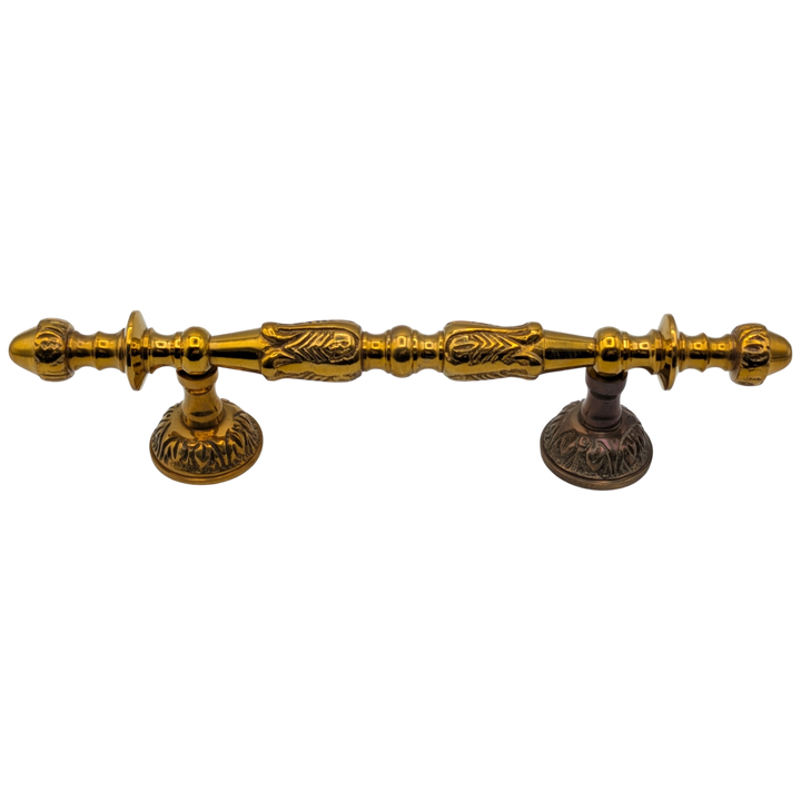 8 Inch (4 1/2 Inch C-C) Solid Brass French Empire Door Pull