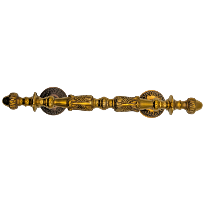 8 Inch (4 1/2 Inch C-C) Solid Brass French Empire Door Pull