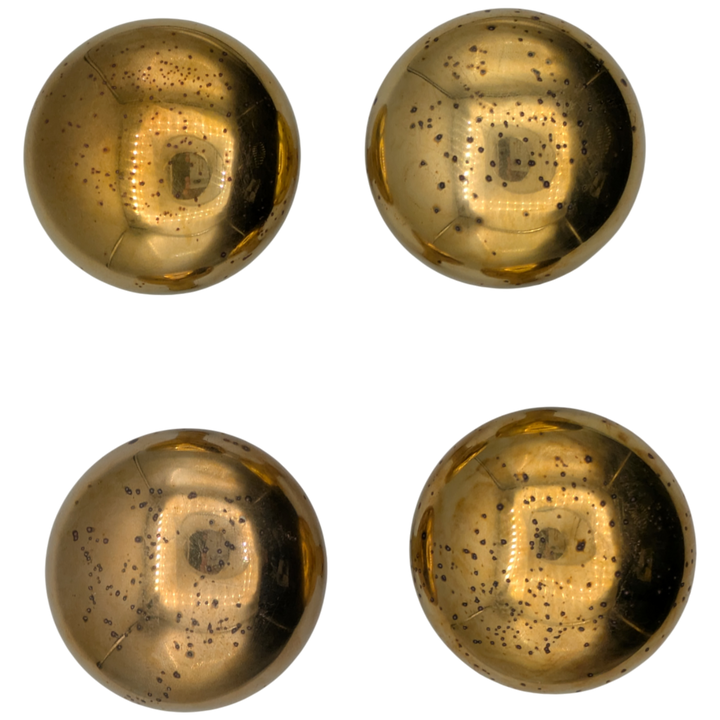 Open Box Sale Item Round Solid Brass Spare Door Knob Set (Polished Brass Available)