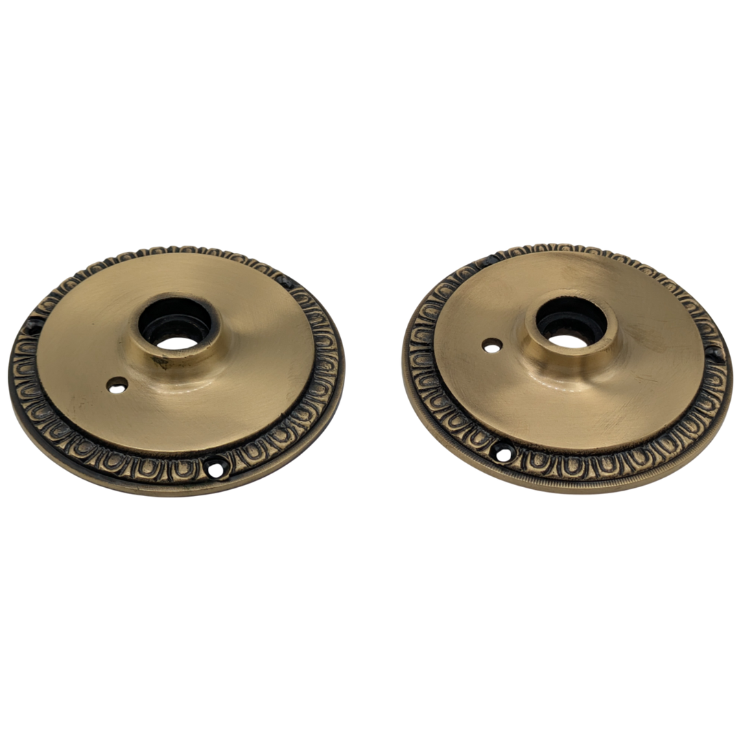 Egg & Dart Solid Brass Rosette (Antique Brass Finish)