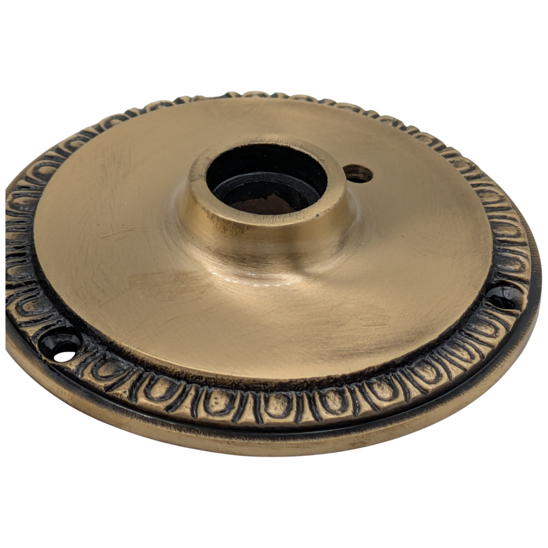 Egg & Dart Solid Brass Rosette (Antique Brass Finish)