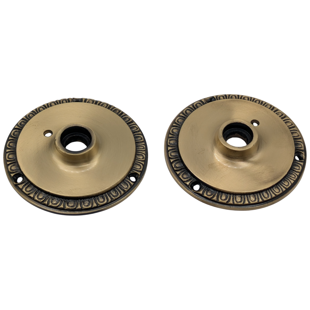 Egg & Dart Solid Brass Rosette (Antique Brass Finish)