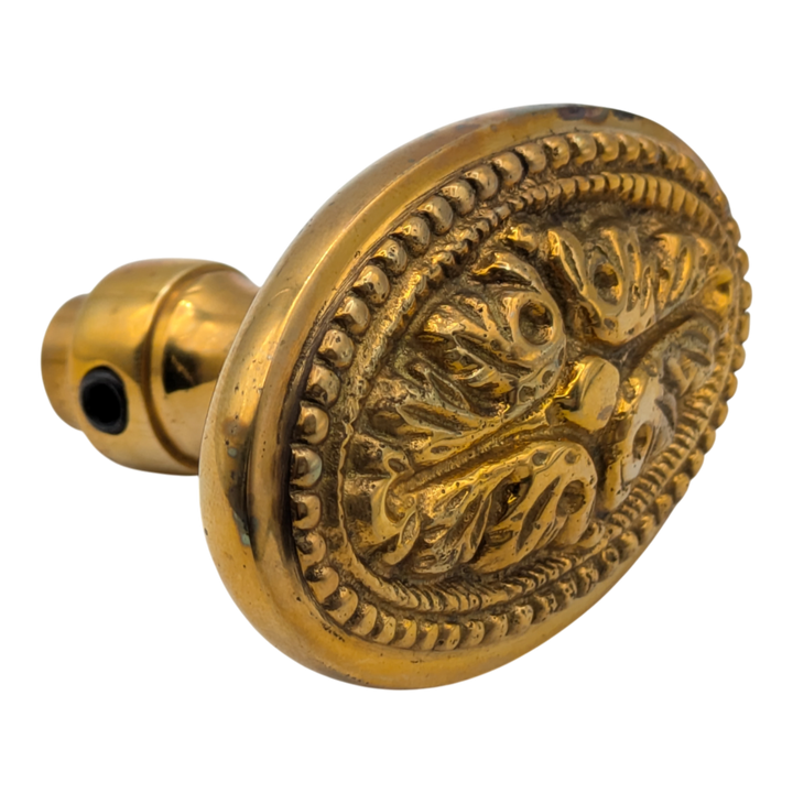 Open Box Item Avalon Oval Solid Brass Spare Door Knob (Polished Brass Finish)