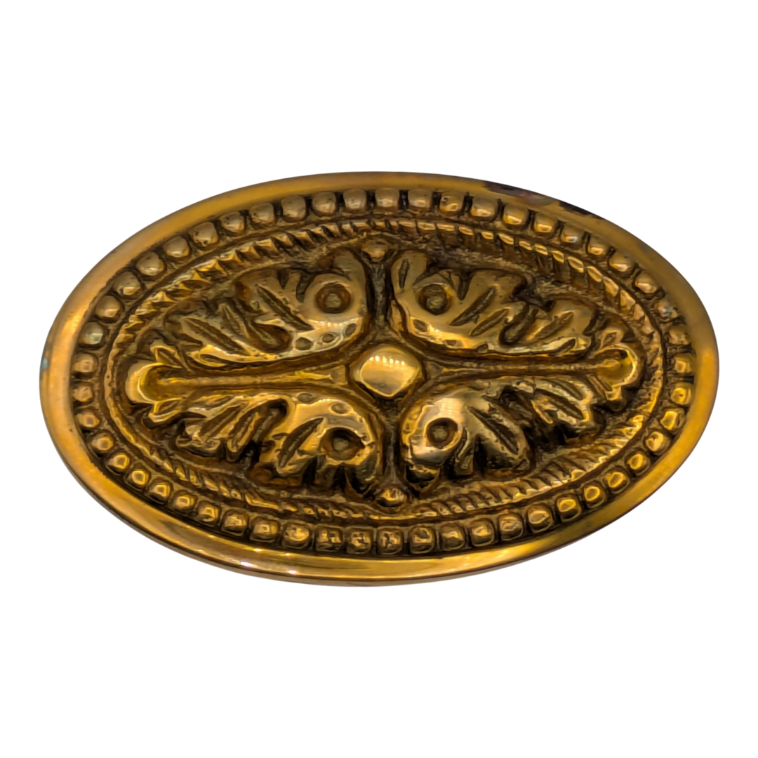 Open Box Item Avalon Oval Solid Brass Spare Door Knob (Polished Brass Finish)