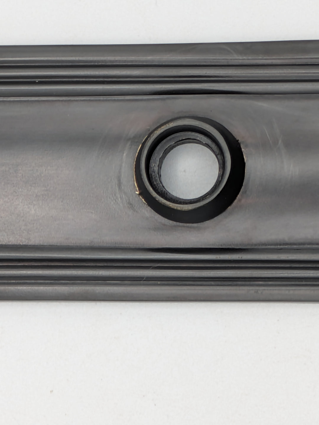 Art Deco Long Solid Brass Passage Door Backplate (Black Bronze Finish)