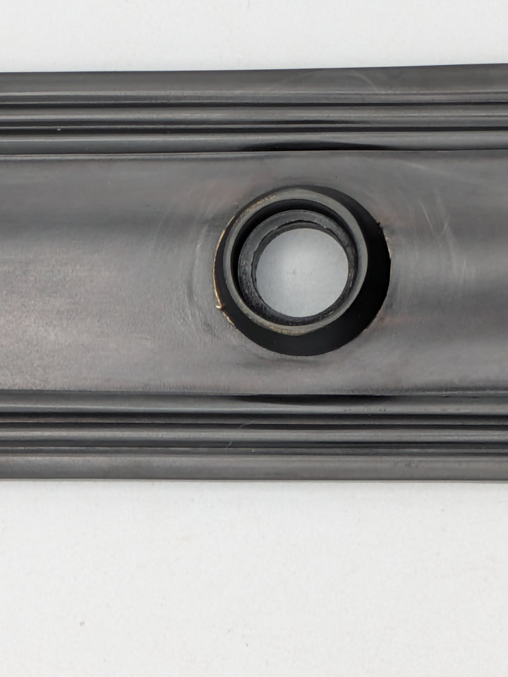 Art Deco Long Solid Brass Passage Door Backplate (Black Bronze Finish)