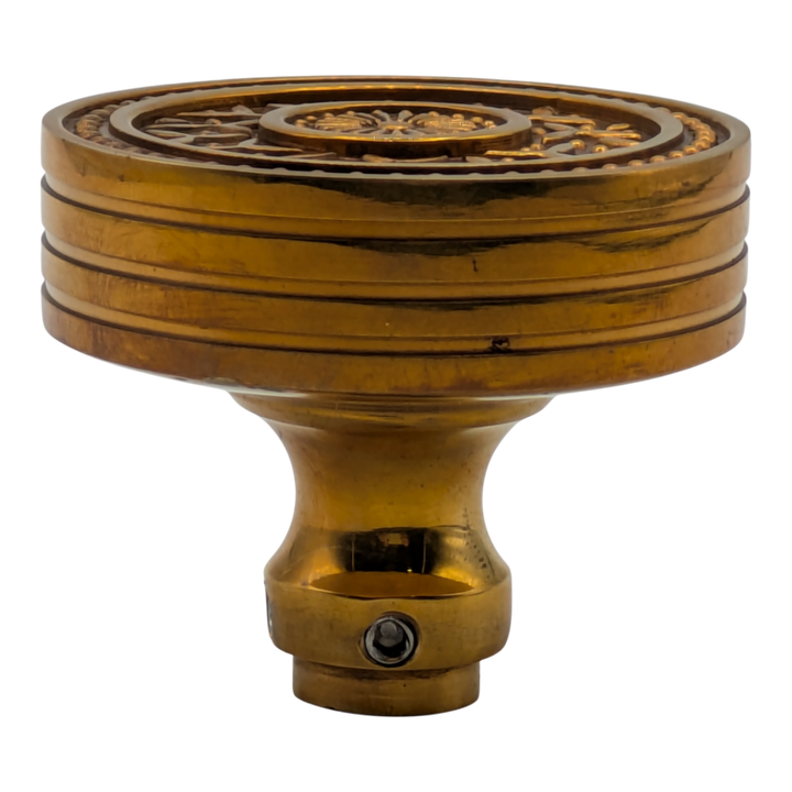 Open Box Item Rice Pattern Solid Brass Spare Door Knob (Polished Brass Finish)