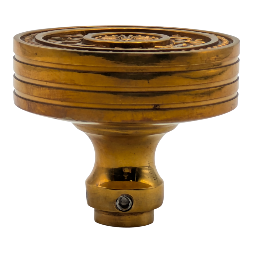 Open Box Item Rice Pattern Solid Brass Spare Door Knob (Polished Brass Finish)