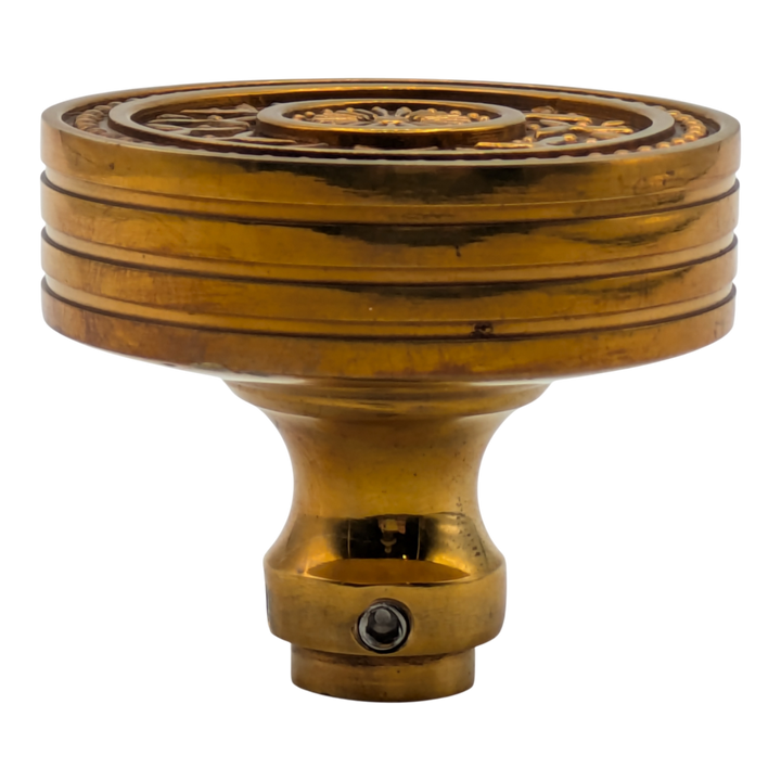 Open Box Item Rice Pattern Solid Brass Spare Door Knob (Polished Brass Finish)