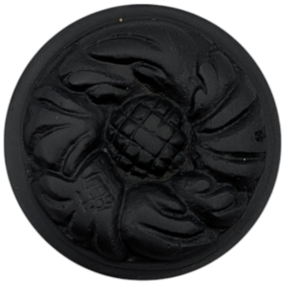 1 1/4 Inch Solid Brass Rococo Patterned Round Cabinet & Furniture Knob