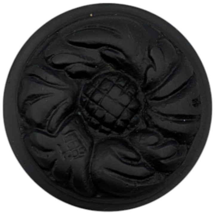 1 1/4 Inch Solid Brass Rococo Patterned Round Cabinet & Furniture Knob