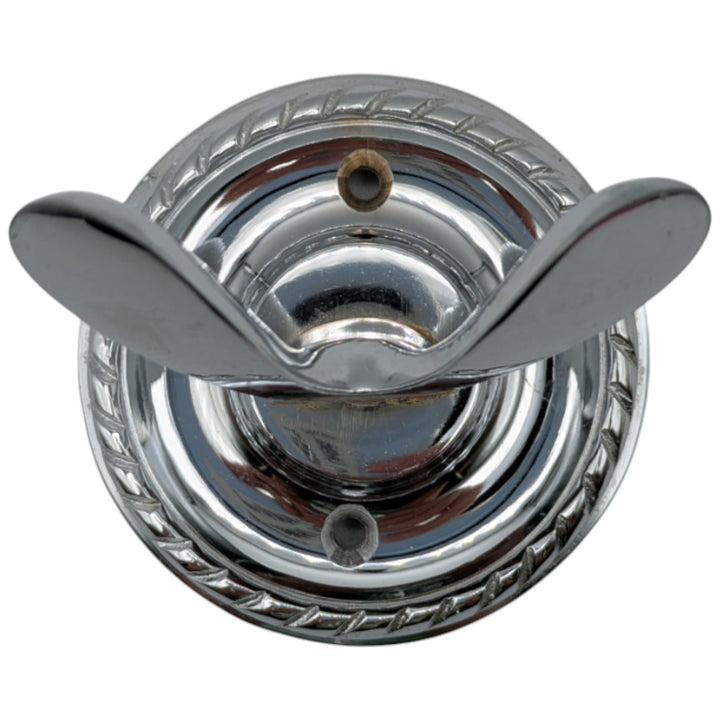 Open Box Sale Item Georgian Roped Round Robe Hook (Polished Chrome)