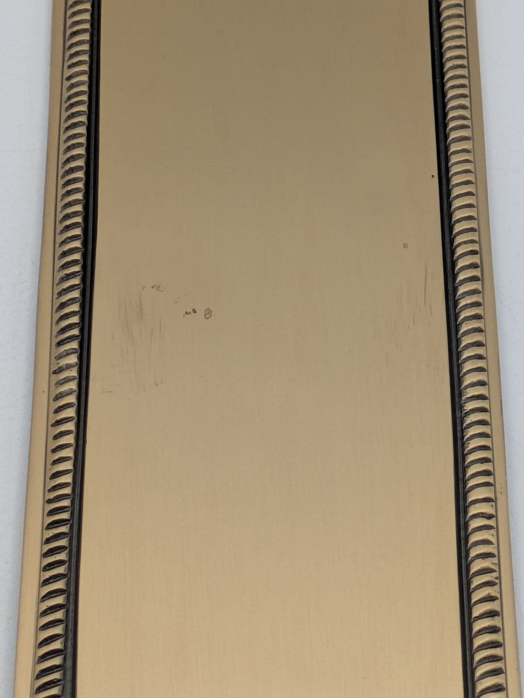 11 1/2 Inch Georgian Roped Style Door Push Plate (Antique Brass Finish)