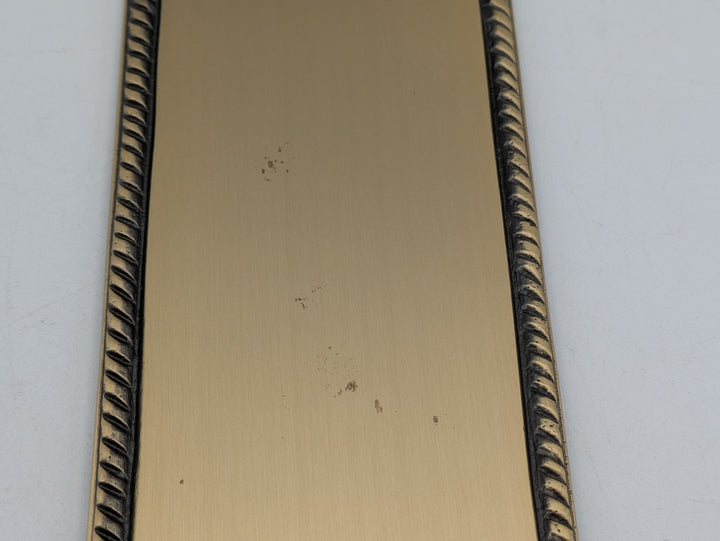 12 Inch Georgian Oval Roped Style Door Push Plate (Antique Brass Finish)