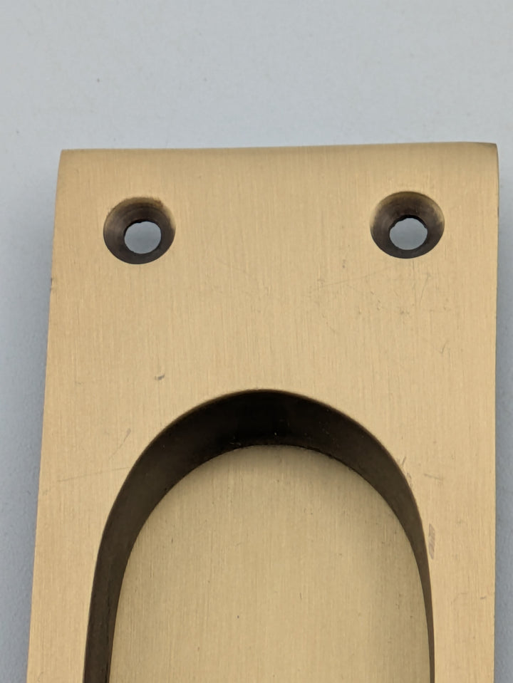 Open Box Traditional Rectangular Pocket Door Set (Antique Brass Finish)