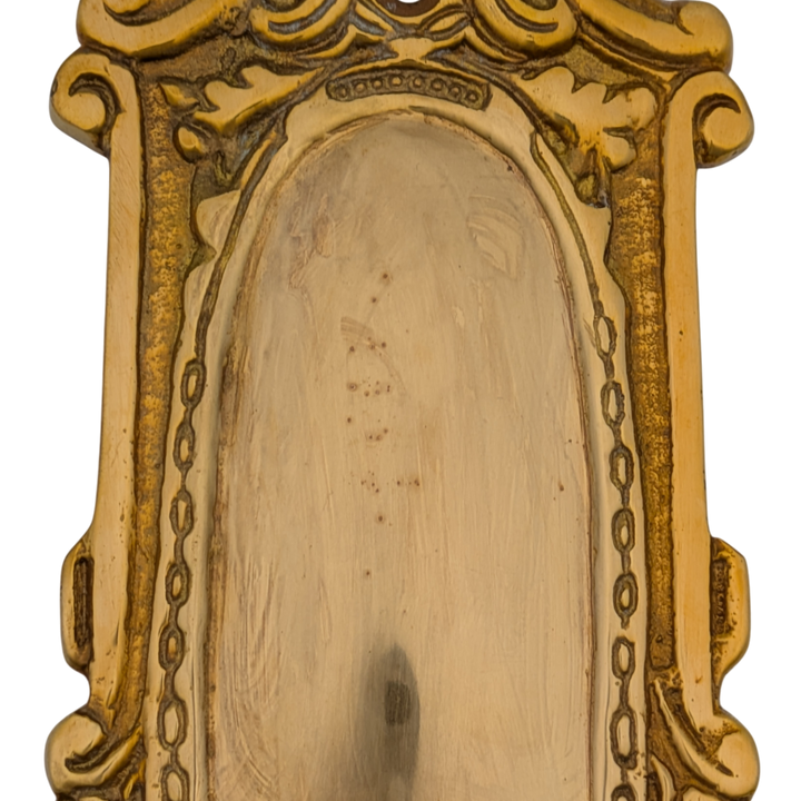 Ornate Victorian Long Solid Brass Backplate (Polished Brass Finish)