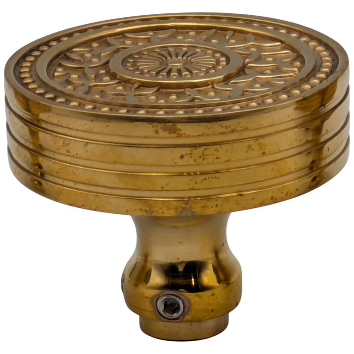 Rice Pattern Solid Brass Spare Door Knob (Polished Brass Finish)