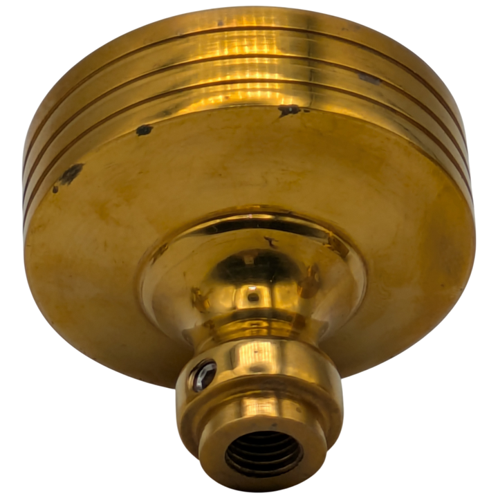 Rice Pattern Solid Brass Spare Door Knob (Polished Brass Finish)