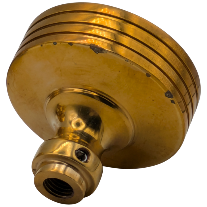 Rice Pattern Solid Brass Spare Door Knob (Polished Brass Finish)