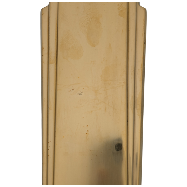 9 Inch Tall Art Deco Style Brass Push Plate (Polished Brass Finish)