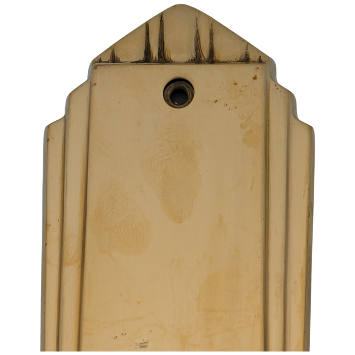 9 Inch Tall Art Deco Style Brass Push Plate (Polished Brass Finish)