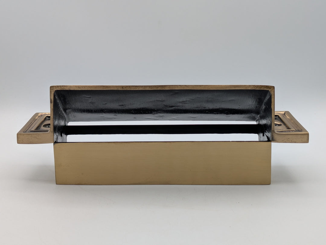 Open Box Interior Chute for Mission Style Mail Slot (Antique Brass Finish)