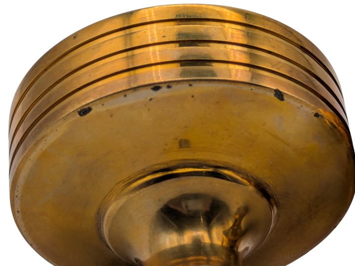 Rice Pattern Solid Brass Spare Door Knob Set (Polished Brass Finish)