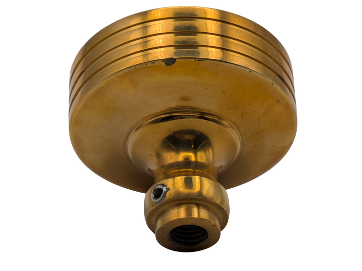 Rice Pattern Solid Brass Spare Door Knob Set (Polished Brass Finish)