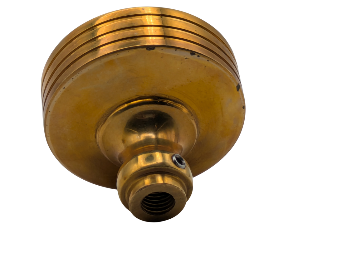 Rice Pattern Solid Brass Spare Door Knob Set (Polished Brass Finish)